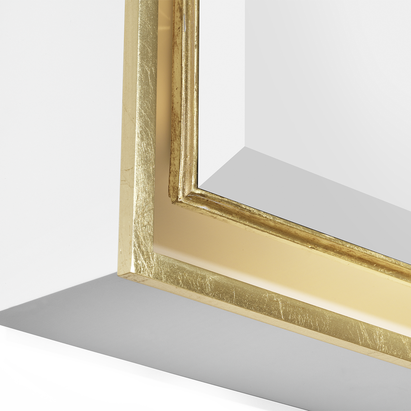 Tricia 24" Illuminated Rectangular Mirror | Matte White and Gild