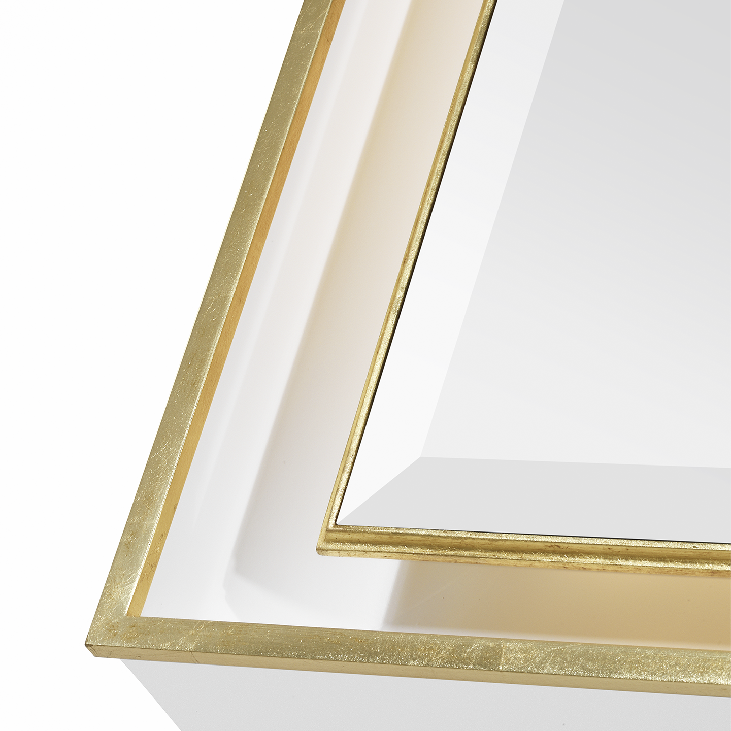 Tricia 24" Illuminated Rectangular Mirror | Matte White and Gild