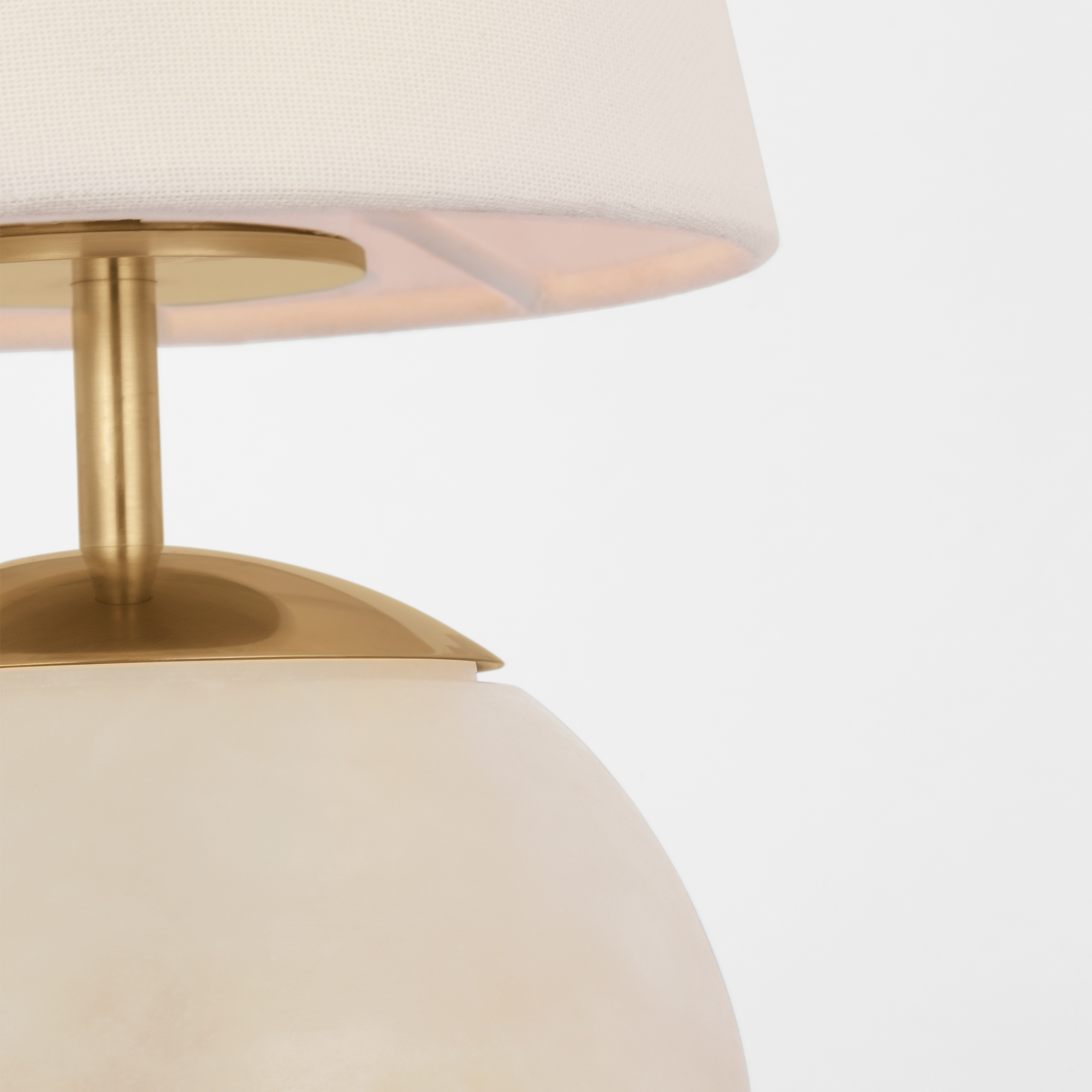 Terri 12" Cordless Accent Lamp | Alabaster | Linen Shade