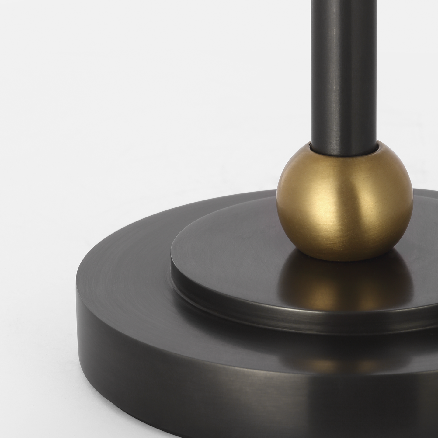 Bryant 27" Adjustable Cordless Table Lamp | Bronze and Hand-Rubbed Antique Brass | Linen Shade