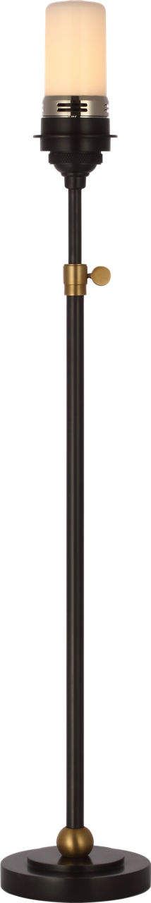 Bryant 27" Adjustable Cordless Table Lamp | Bronze and Hand-Rubbed Antique Brass | Linen Shade