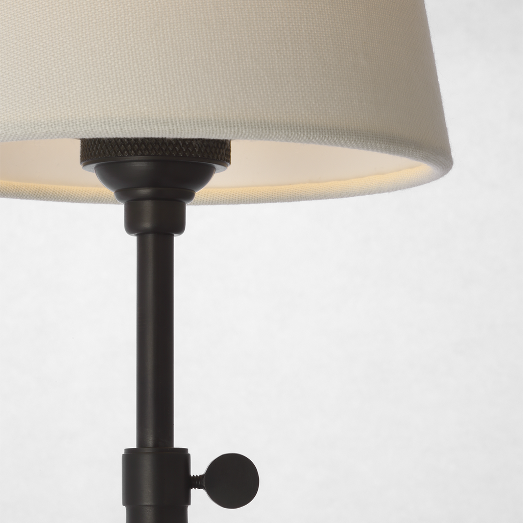 Bryant 27" Adjustable Cordless Table Lamp | Bronze | Linen Shade