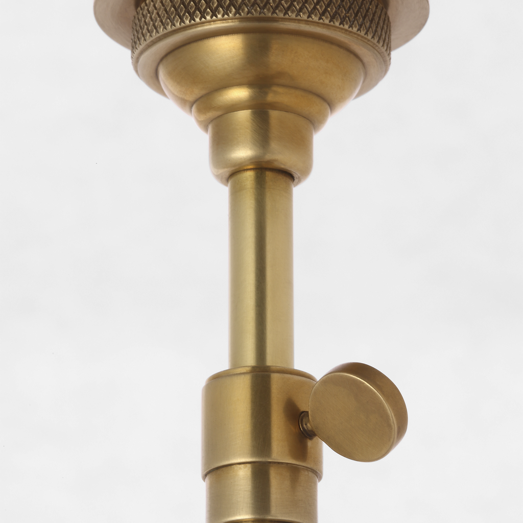 Bryant 27" Adjustable Cordless Table Lamp | Hand-Rubbed Antique Brass | Linen Shade