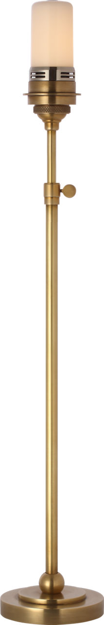 Bryant 27" Adjustable Cordless Table Lamp | Hand-Rubbed Antique Brass | Linen Shade