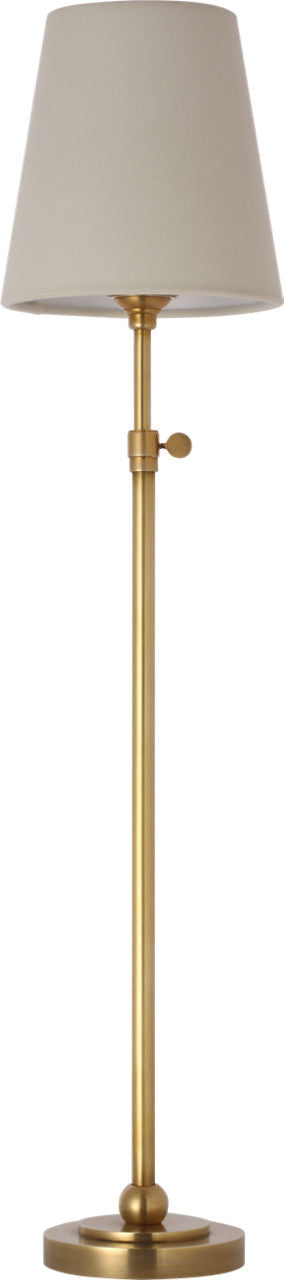 Bryant 27" Adjustable Cordless Table Lamp | Hand-Rubbed Antique Brass | Linen Shade