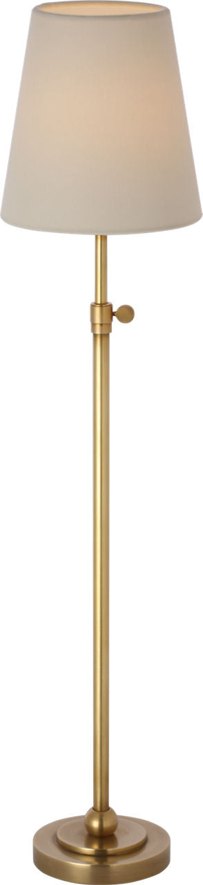 Bryant 27" Adjustable Cordless Table Lamp | Hand-Rubbed Antique Brass | Linen Shade
