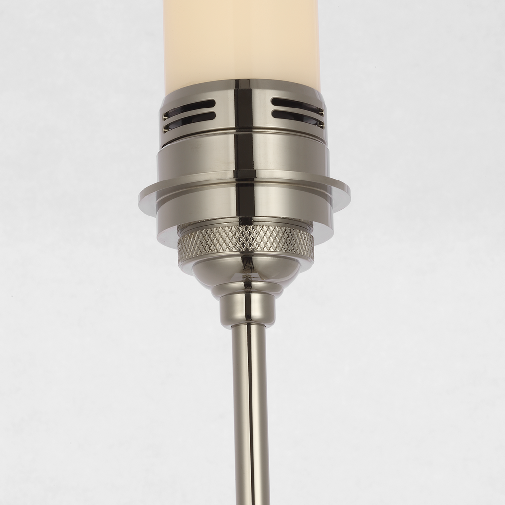 Bryant 27" Adjustable Cordless Table Lamp | Polished Nickel | Linen Shade