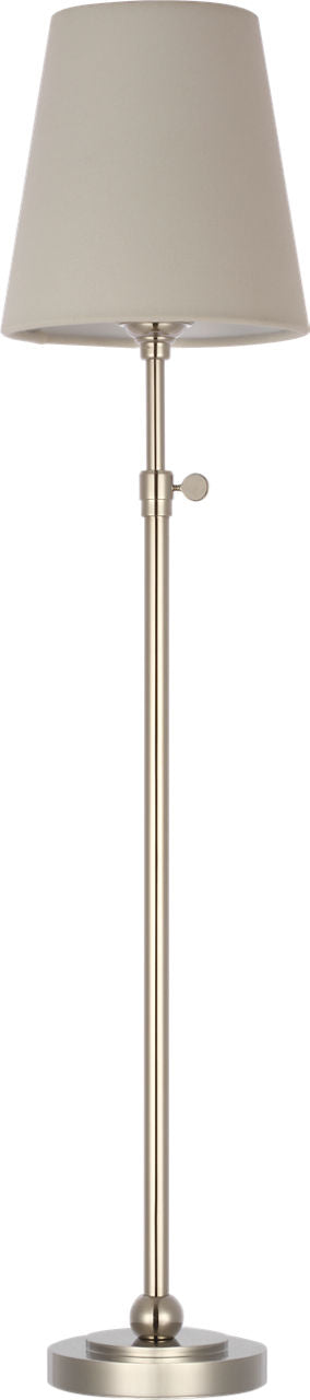 Bryant 27" Adjustable Cordless Table Lamp | Polished Nickel | Linen Shade