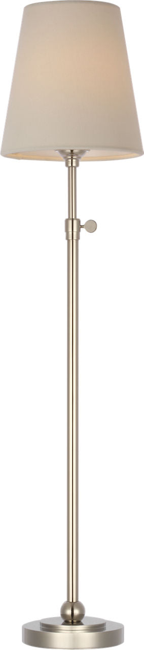 Bryant 27" Adjustable Cordless Table Lamp | Polished Nickel | Linen Shade