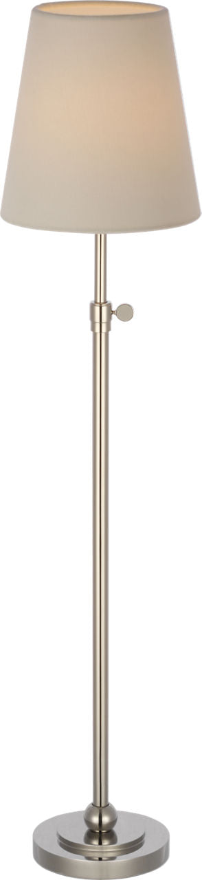 Bryant 27" Adjustable Cordless Table Lamp | Polished Nickel | Linen Shade