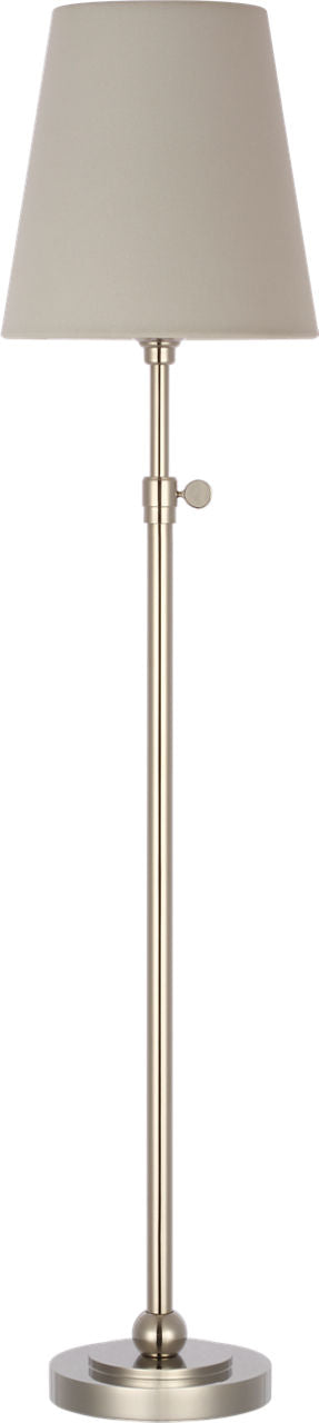 Bryant 27" Adjustable Cordless Table Lamp | Polished Nickel | Linen Shade
