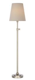 Bryant 27" Adjustable Cordless Table Lamp | Polished Nickel | Linen Shade
