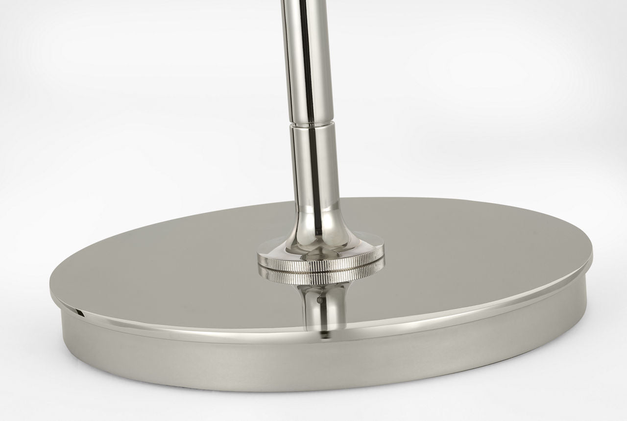 Oso 25" Arc Table Lamp | Polished Nickel | Matte Black Shade