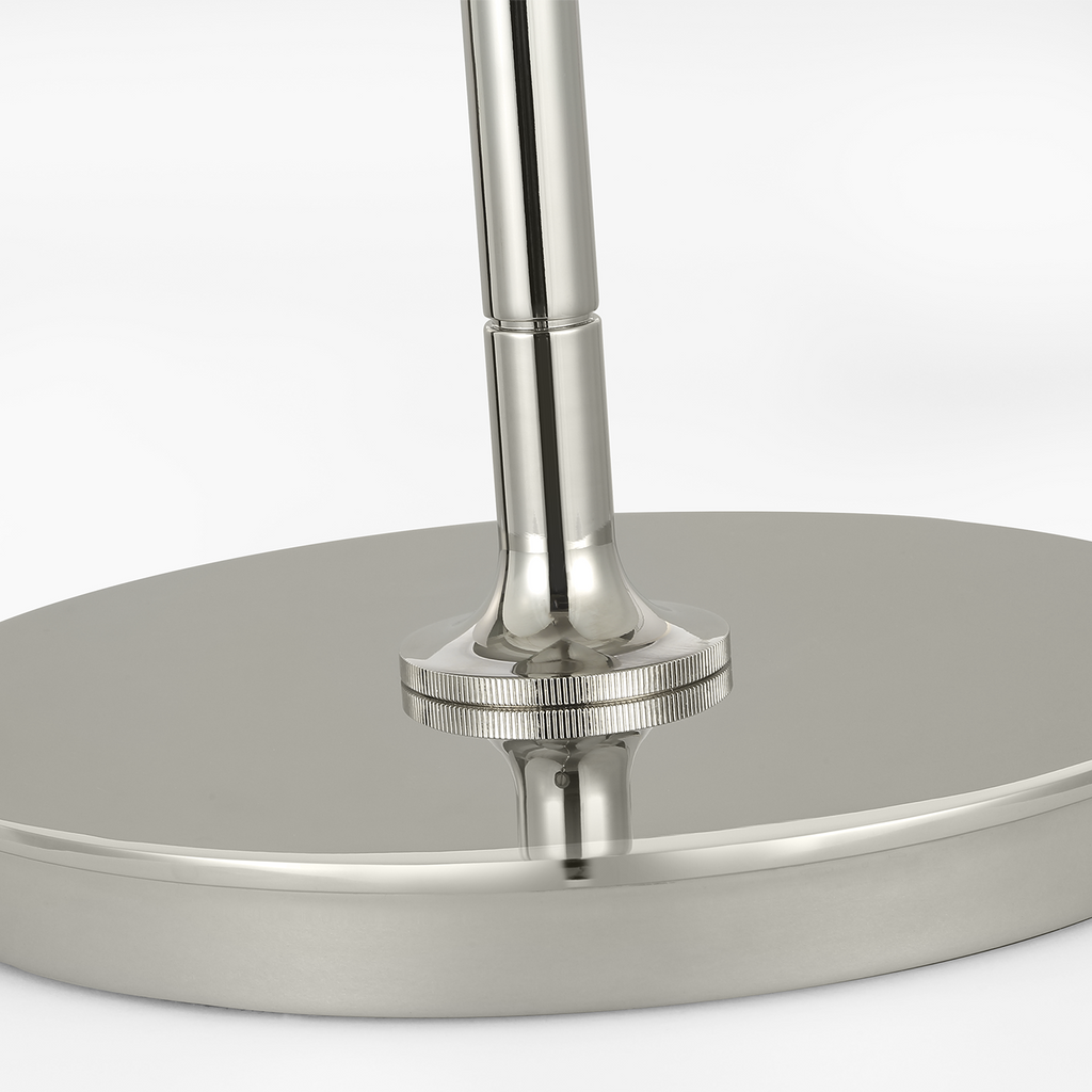 Oso 25" Arc Table Lamp | Polished Nickel | Matte Black Shade