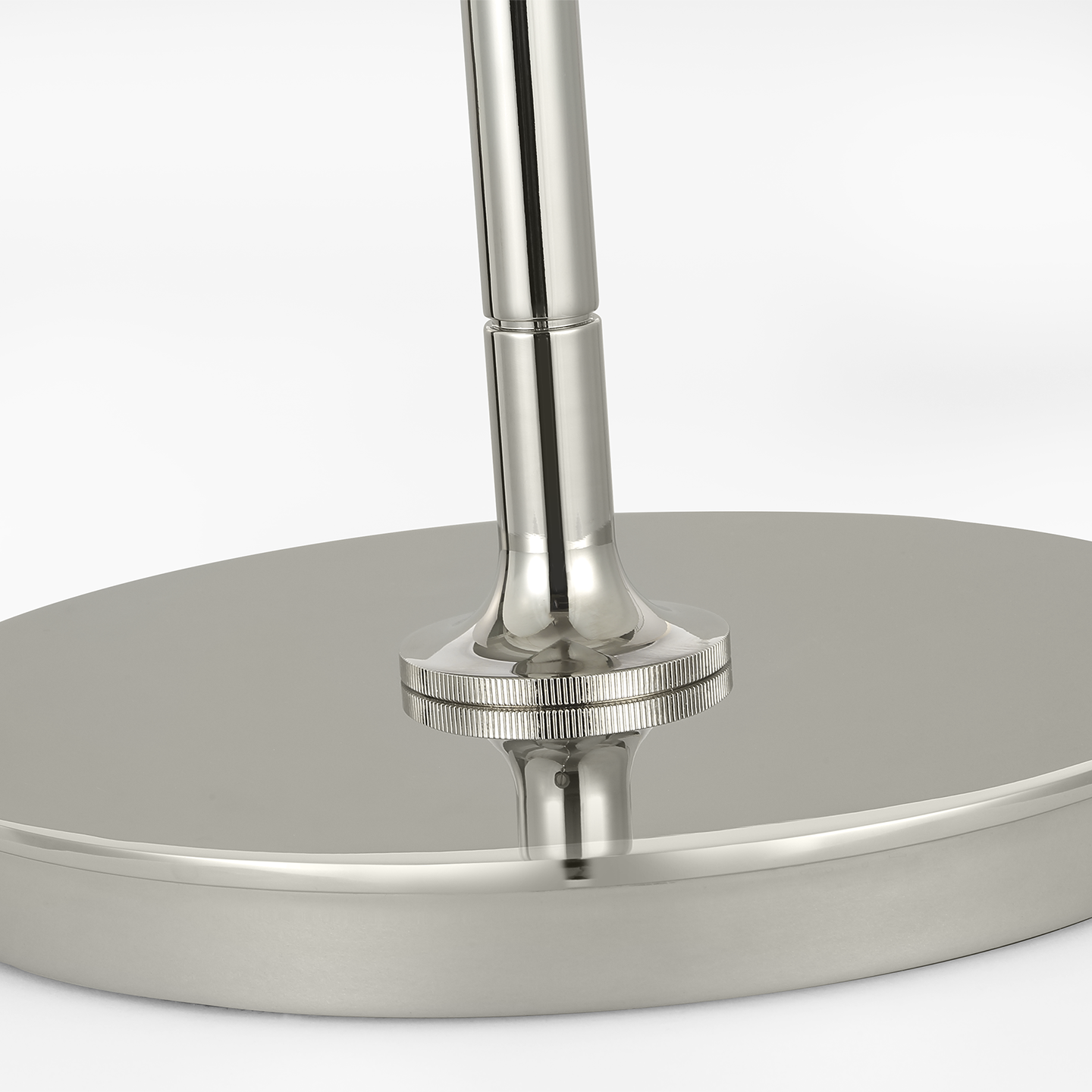Oso 25" Arc Table Lamp | Polished Nickel | Matte Black Shade