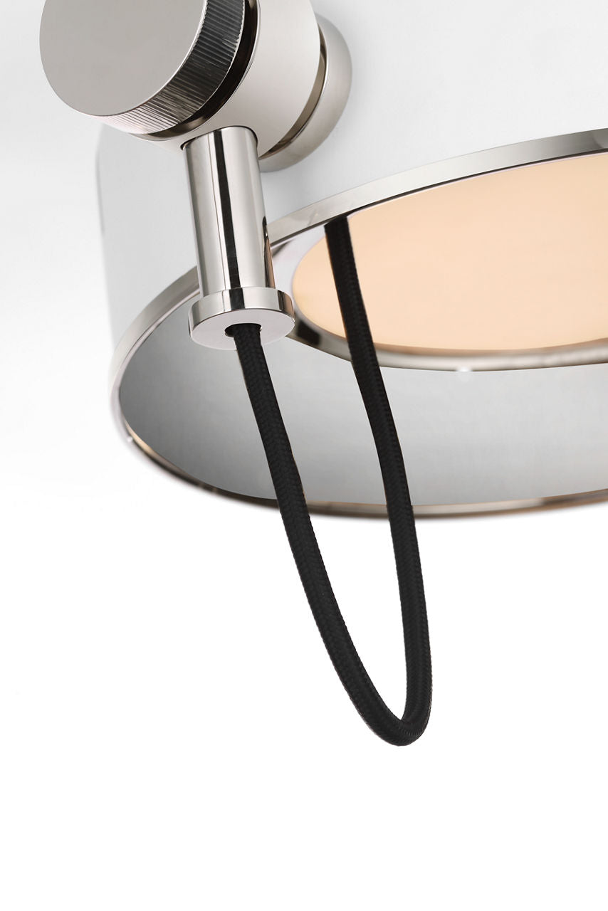 Oso 25" Arc Table Lamp | Polished Nickel | Matte White Shade