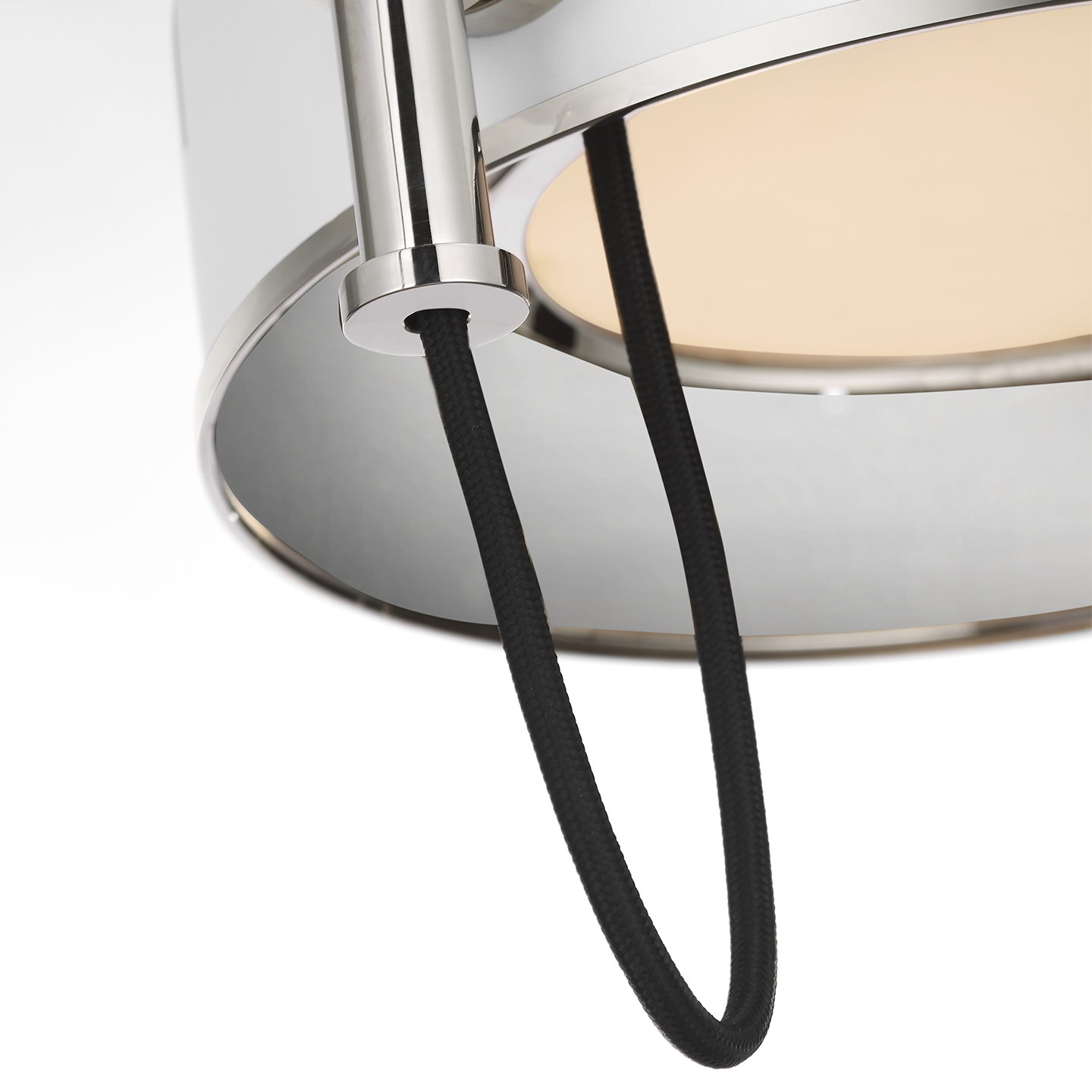 Oso 25" Arc Table Lamp | Polished Nickel | Matte White Shade