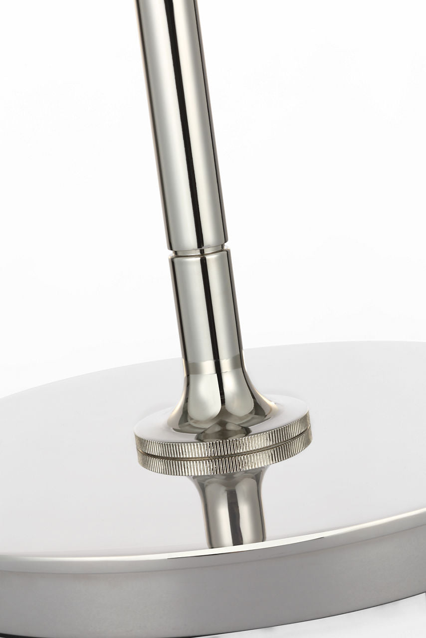 Oso 25" Arc Table Lamp | Polished Nickel | Matte White Shade