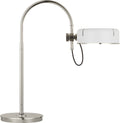 Oso 25" Arc Table Lamp | Polished Nickel | Matte White Shade