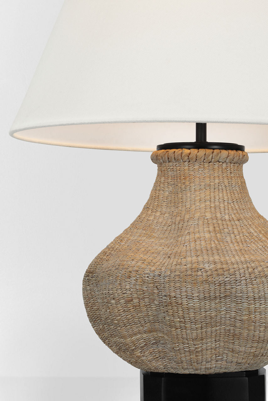Tahiti 25" Table Lamp | Ash | Linen Shade