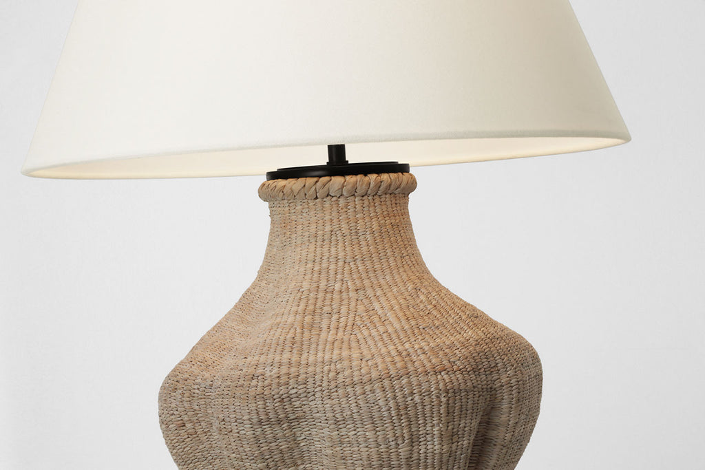 Tahiti 25" Table Lamp | Ash | Linen Shade