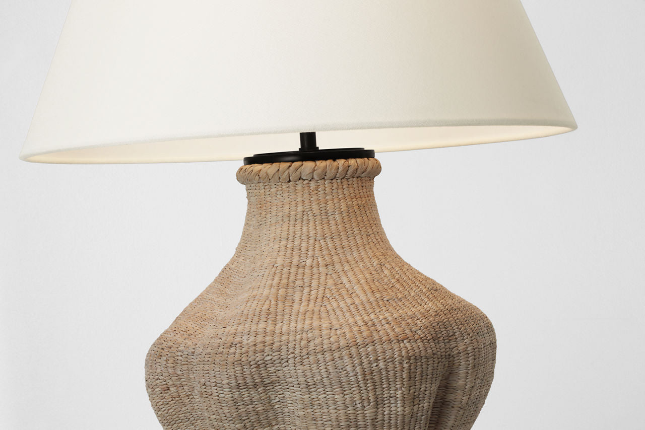 Tahiti 25" Table Lamp | Ash | Linen Shade