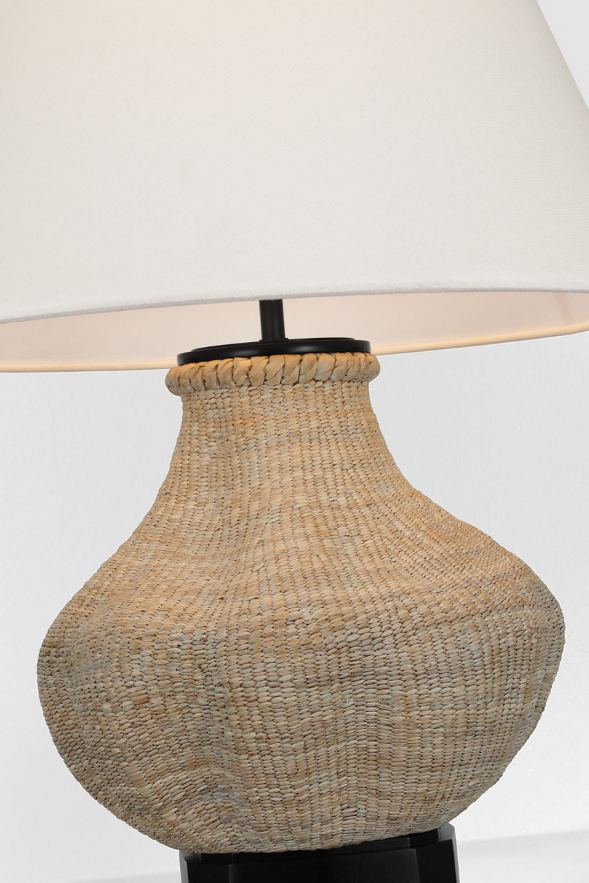 Tahiti 25" Table Lamp | Ash | Linen Shade