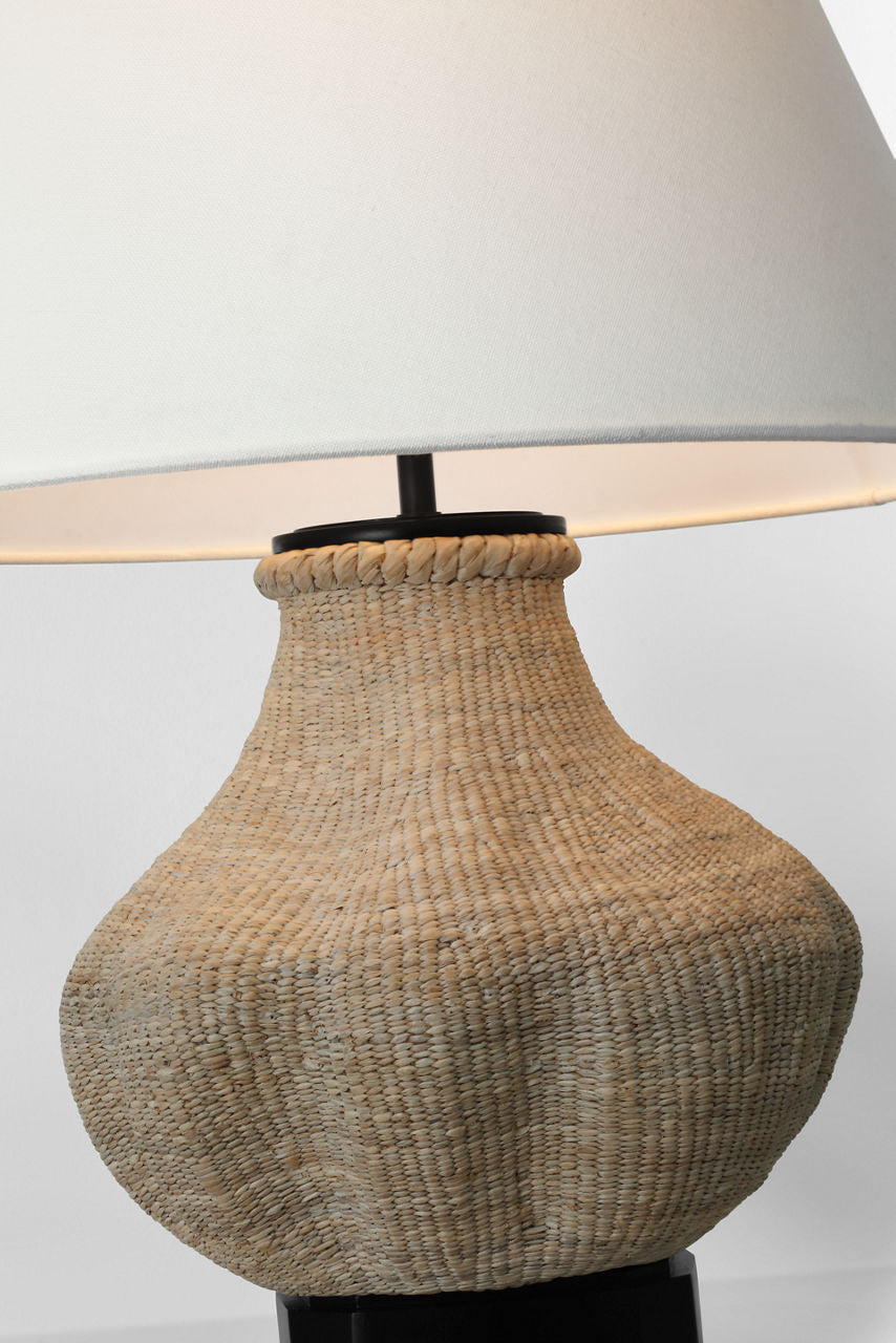 Tahiti 25" Table Lamp | Ash | Linen Shade