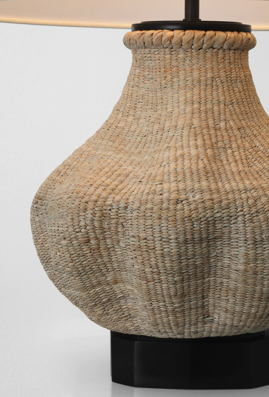 Tahiti 25" Table Lamp | Ash | Linen Shade