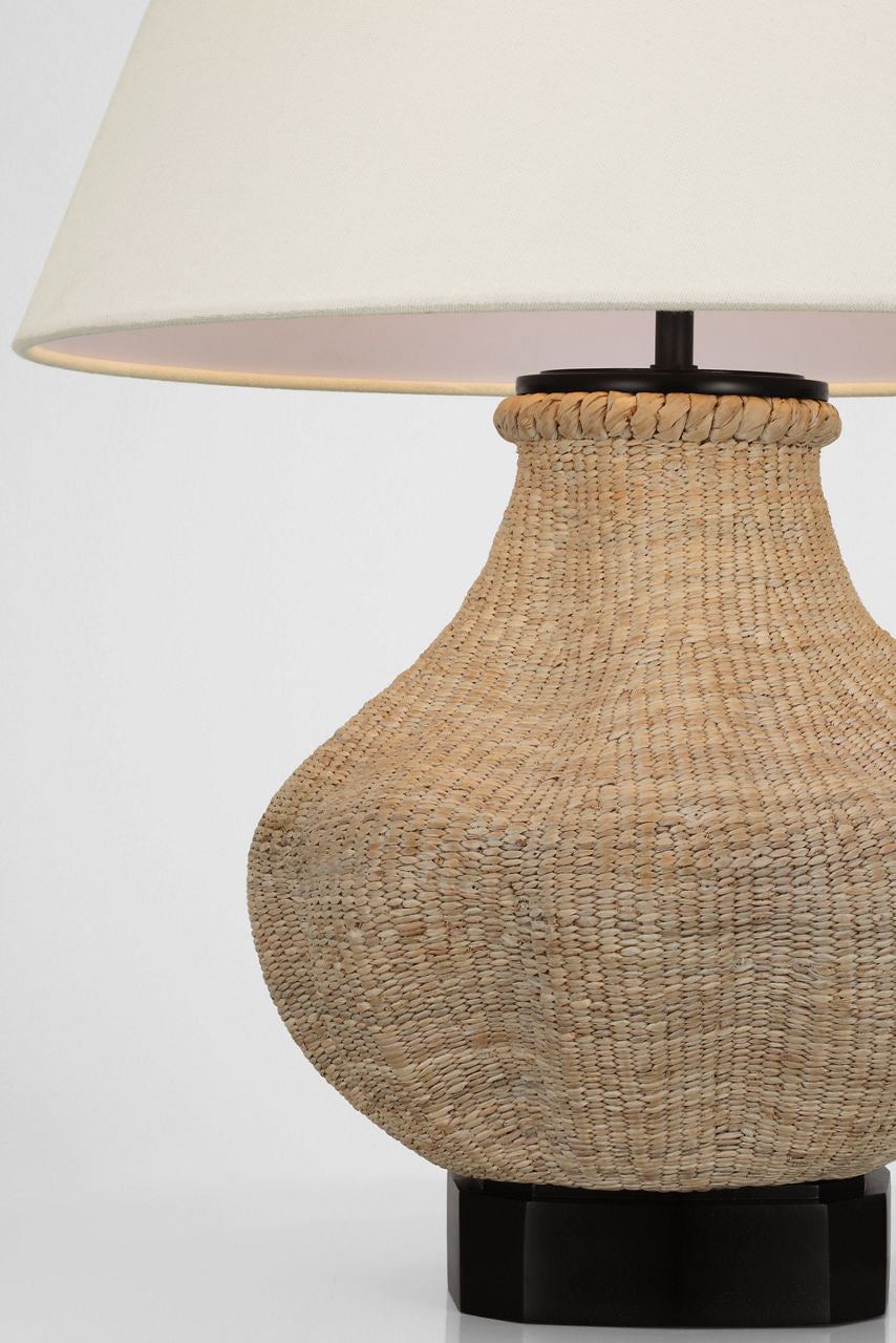 Tahiti 25" Table Lamp | Ash | Linen Shade