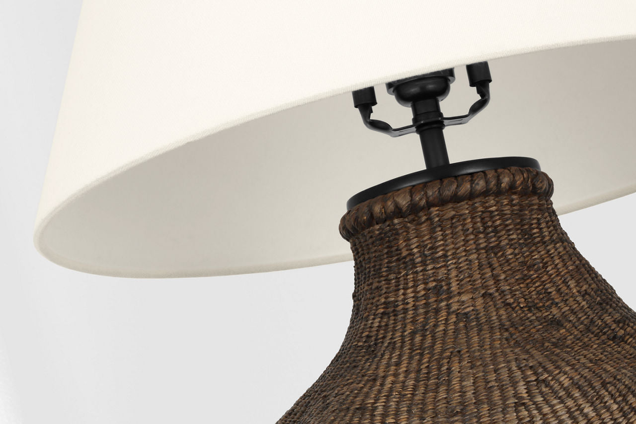 Tahiti 25" Table Lamp | Smoke | Linen Shade