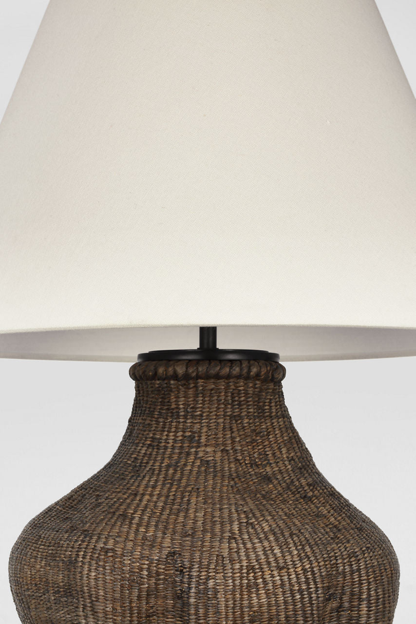 Tahiti 25" Table Lamp | Smoke | Linen Shade