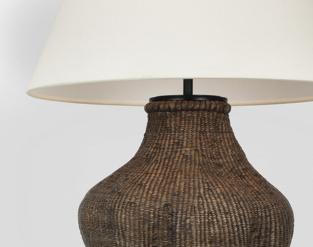 Tahiti 25" Table Lamp | Smoke | Linen Shade