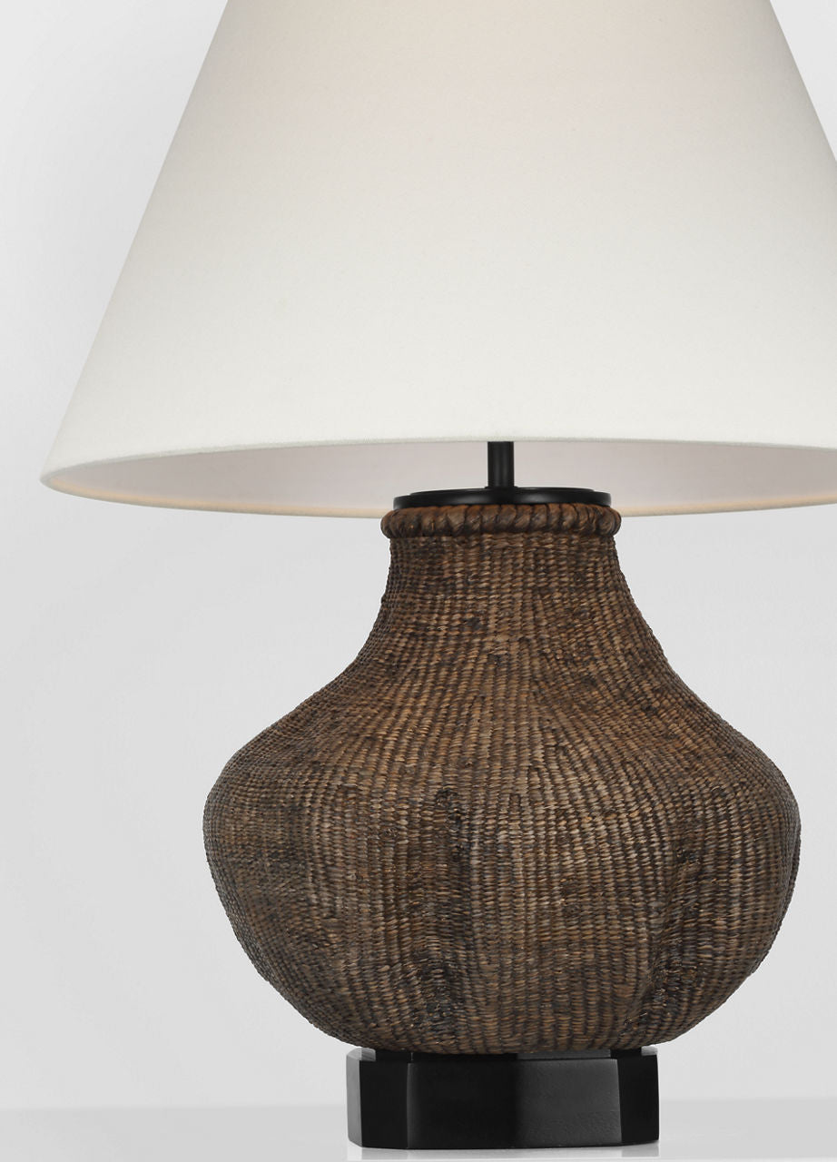 Tahiti 25" Table Lamp | Smoke | Linen Shade
