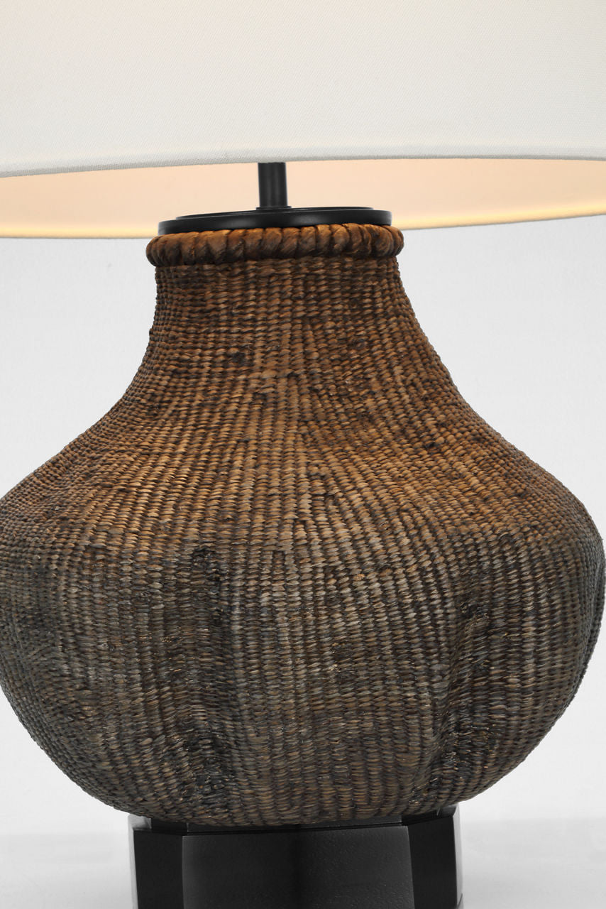 Tahiti 25" Table Lamp | Smoke | Linen Shade