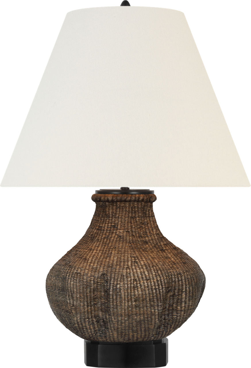 Tahiti 25" Table Lamp | Smoke | Linen Shade