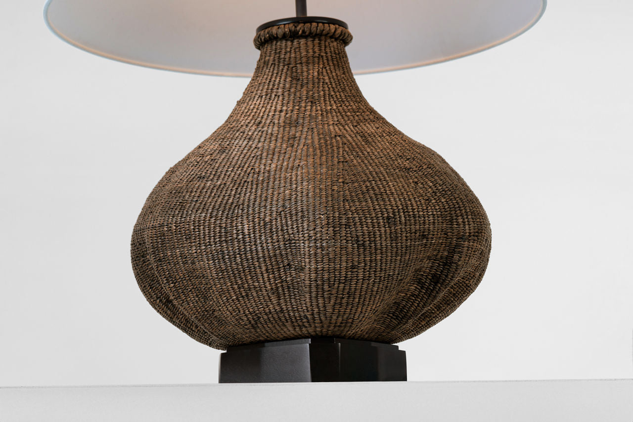 Tahiti 32" Table Lamp | Smoke | Linen Shade