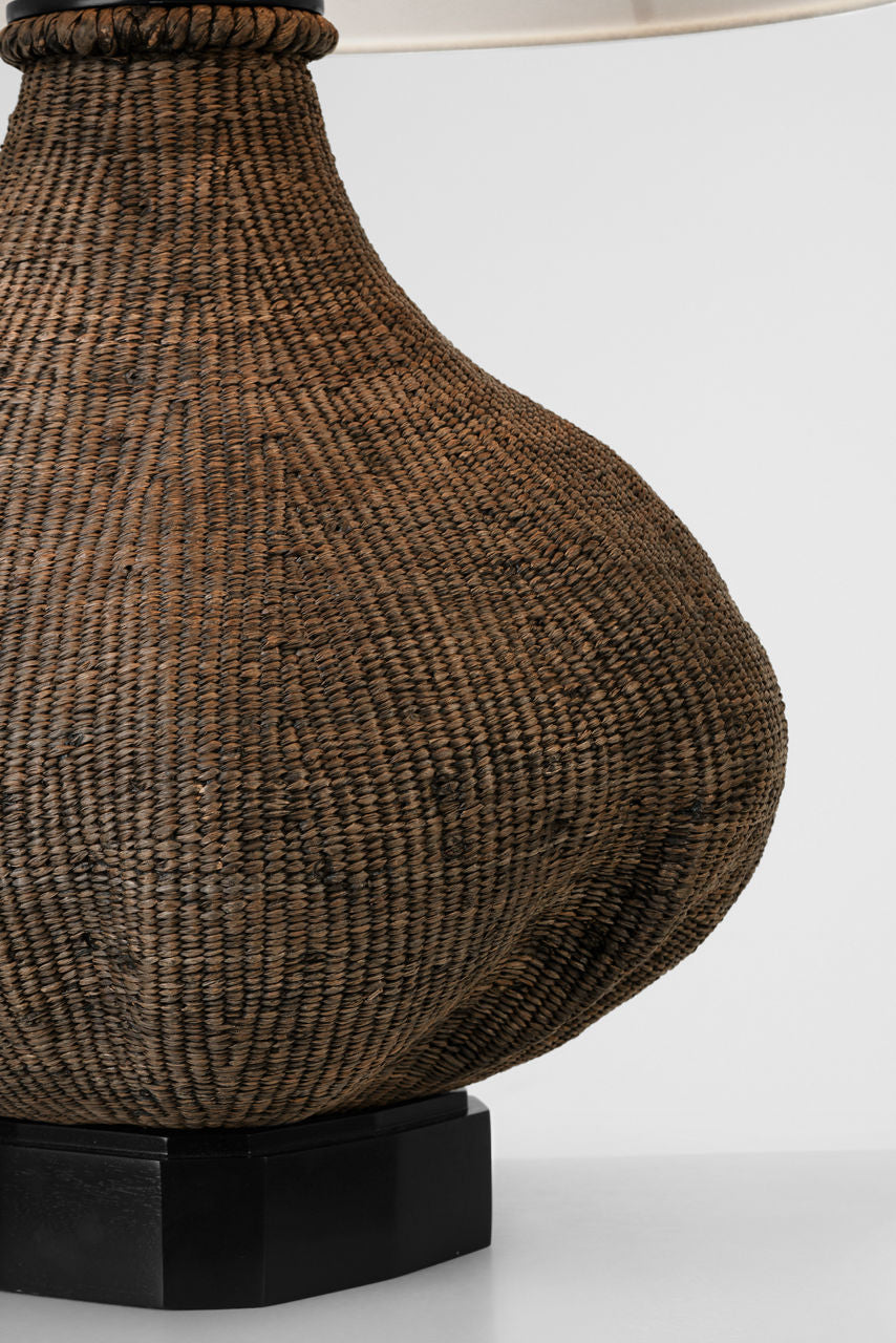 Tahiti 32" Table Lamp | Smoke | Linen Shade