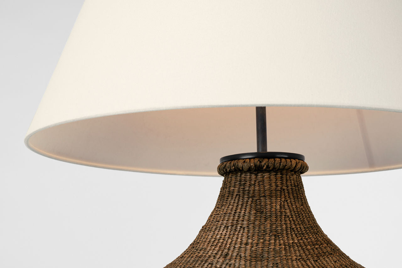 Tahiti 32" Table Lamp | Smoke | Linen Shade