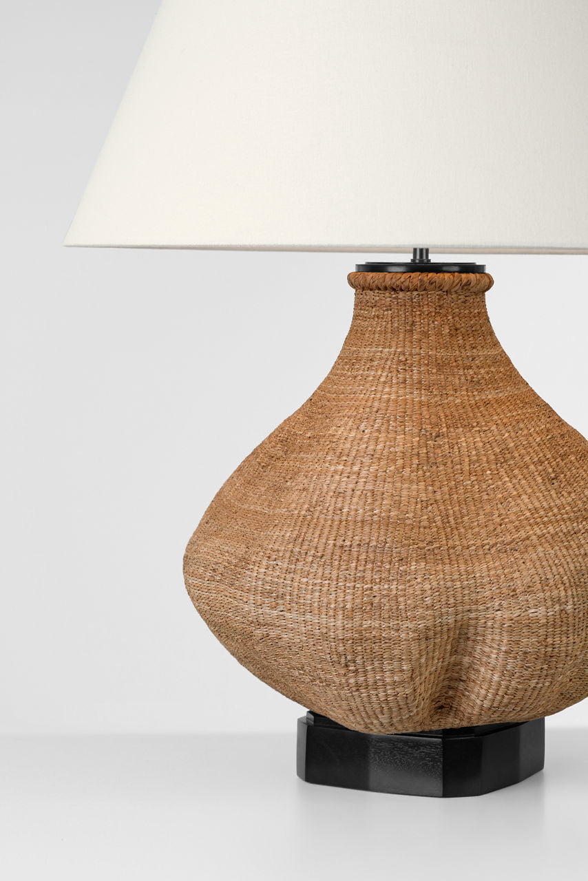Tahiti 32" Table Lamp | Toast | Linen Shade