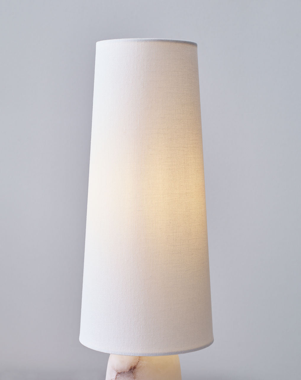 Jinny Medium Table Lamp | Alabaster | Linen Shade