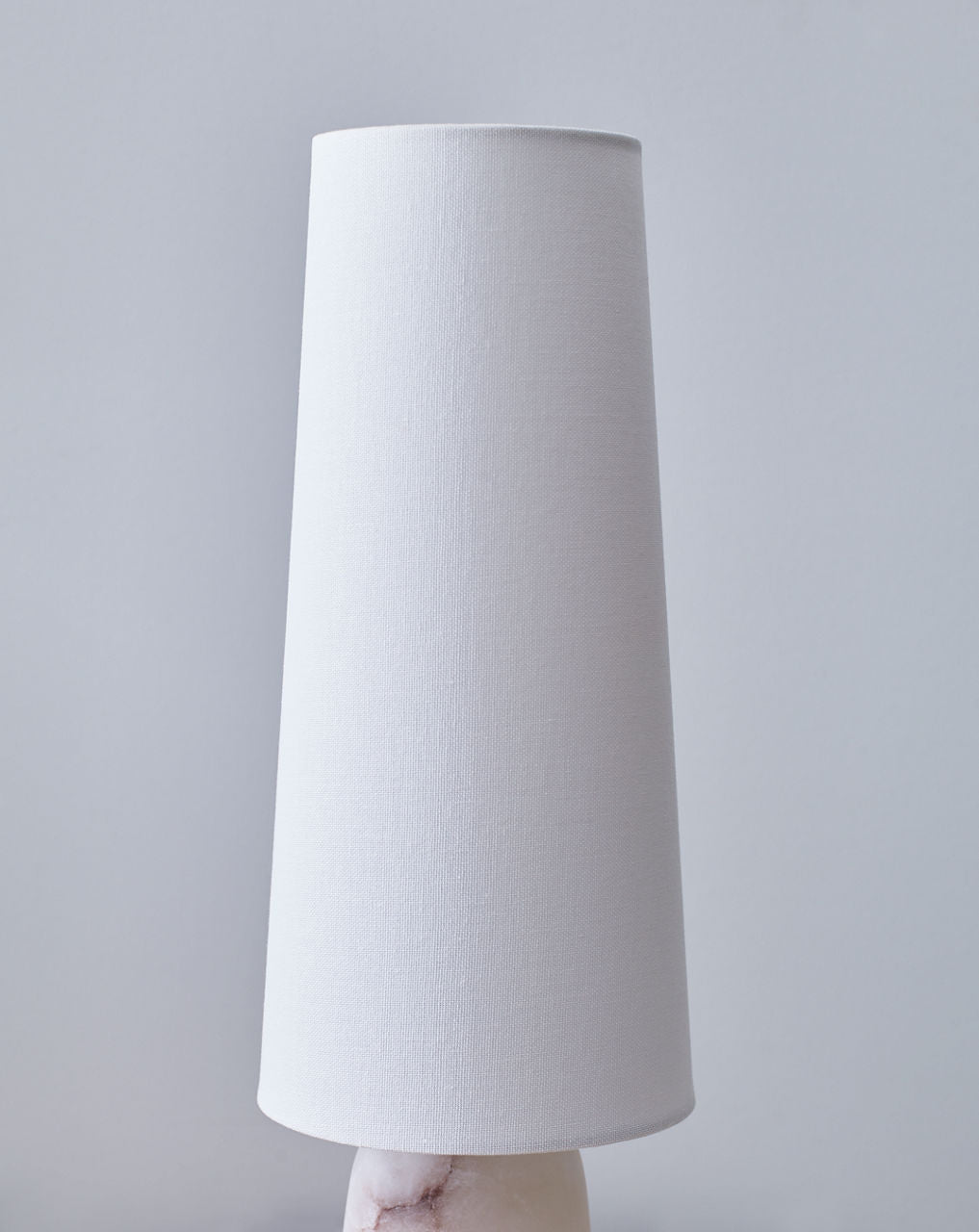 Jinny Medium Table Lamp | Alabaster | Linen Shade