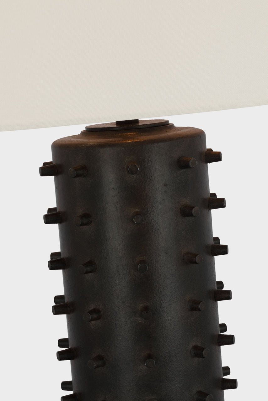 Biarritz Medium Table Lamp | Garden Bronze | Linen Shade