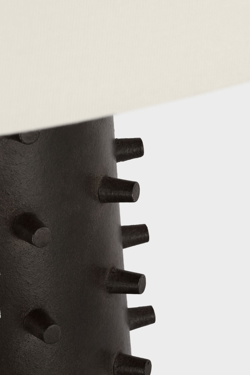 Biarritz Medium Table Lamp | Garden Bronze | Linen Shade