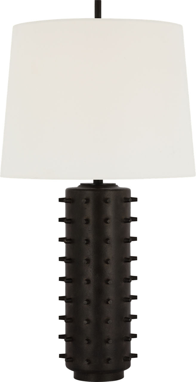 Biarritz Medium Table Lamp | Garden Bronze | Linen Shade