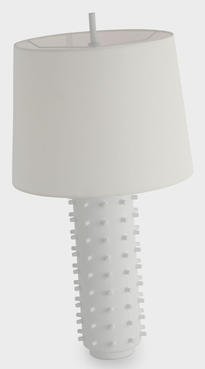 Biarritz Medium Table Lamp | Plaster White | Linen Shade