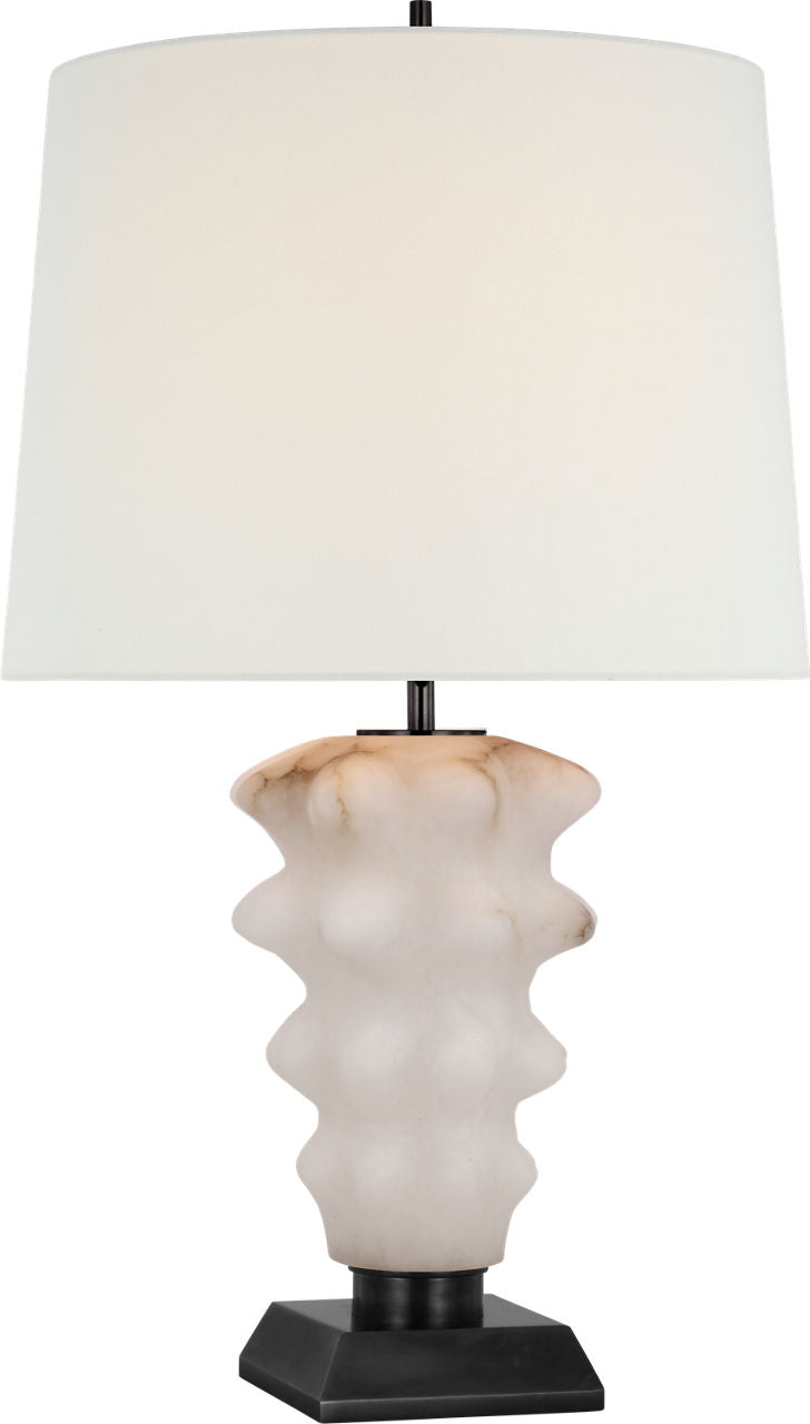 Luxor Large Table Lamp | Museum Brass | Linen Shade