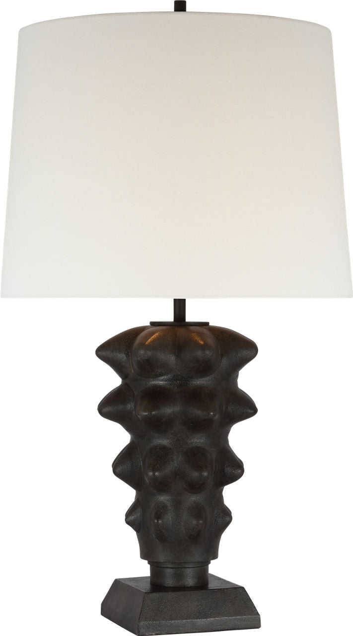 Luxor Large Table Lamp | Garden Bronze | Linen Shade