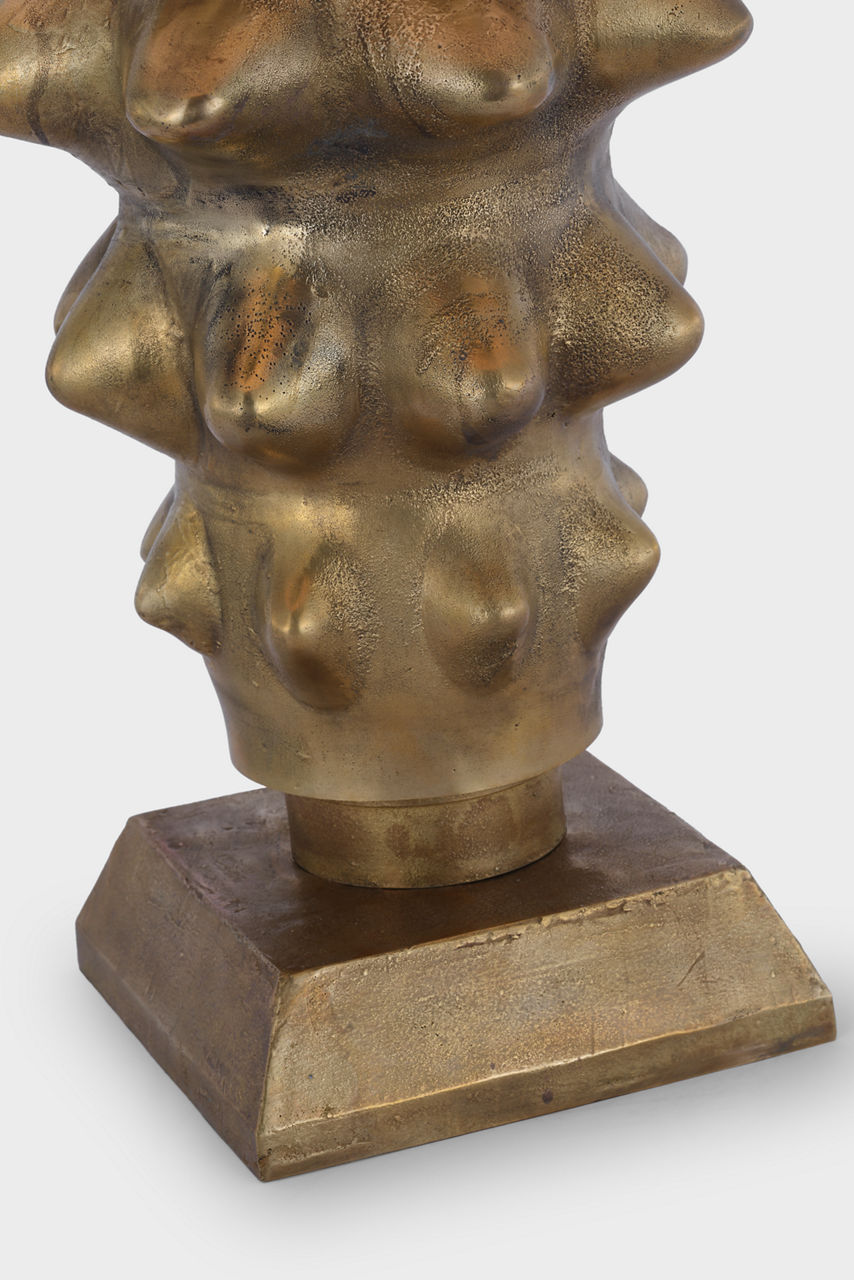 Luxor Large Table Lamp | Museum Brass | Linen Shade