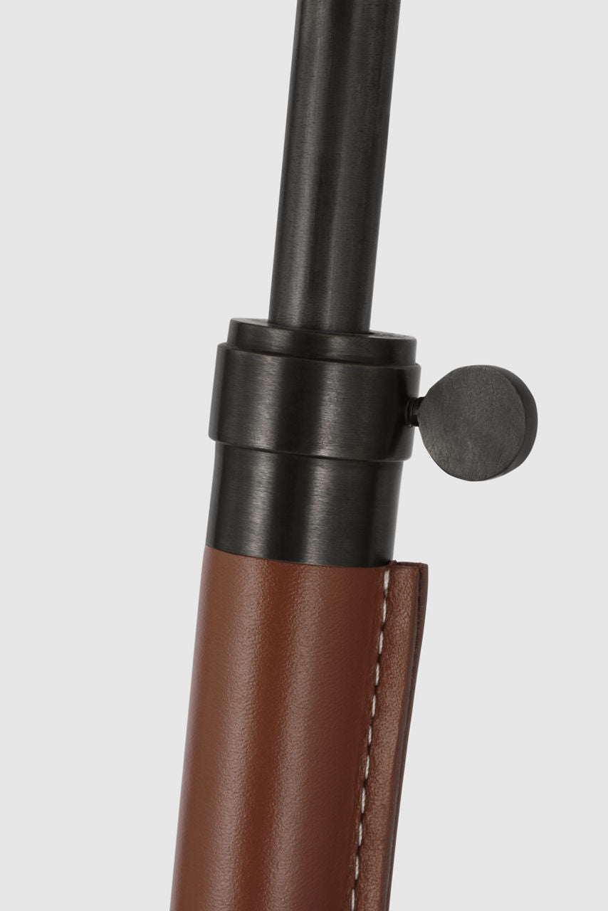 Bryant Large Wrapped Table Lamp | Bronze and Saddle Leather | Linen Shade